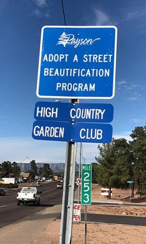 High Country Garden Club Adopt a Street Beautification Program Payson, AZ